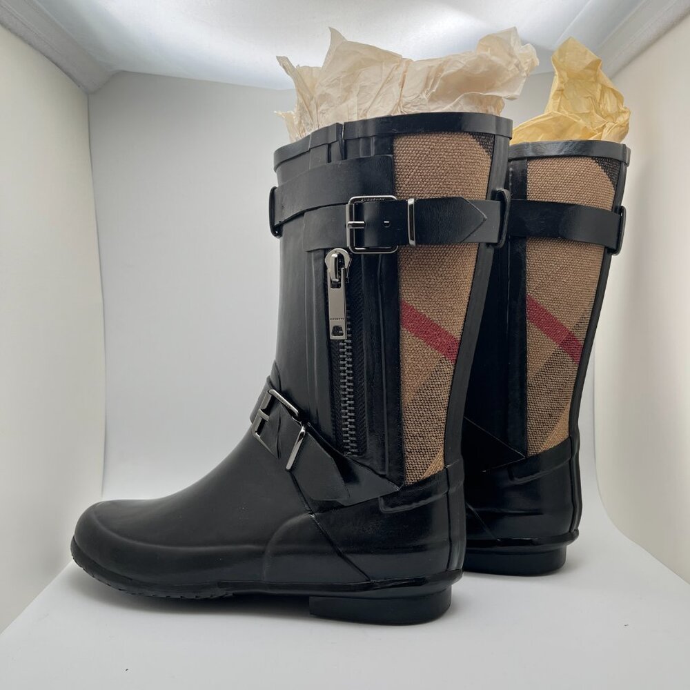 Burberry Women's Rain Boots NWOT Size 36 (US 6) - Picture 2 of 9